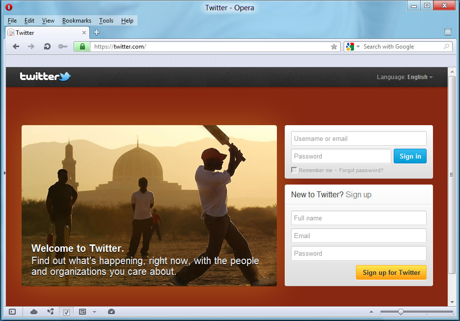 Teste de design do Twitter