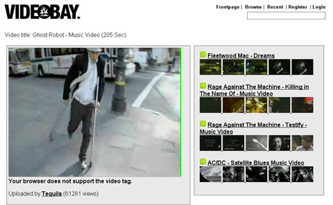 Tags video e audio no Video Bay